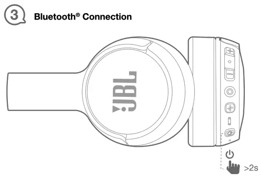 JBL HARMAN Tune600 BT Bluetooth Headphone - 3