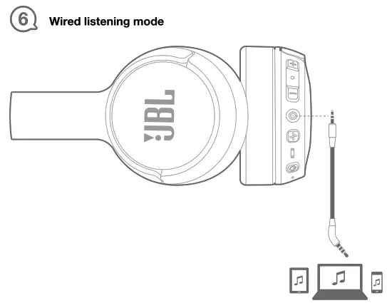 JBL HARMAN Tune600 BT Bluetooth Headphone - 6