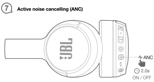 JBL HARMAN Tune600 BT Bluetooth Headphone - 7