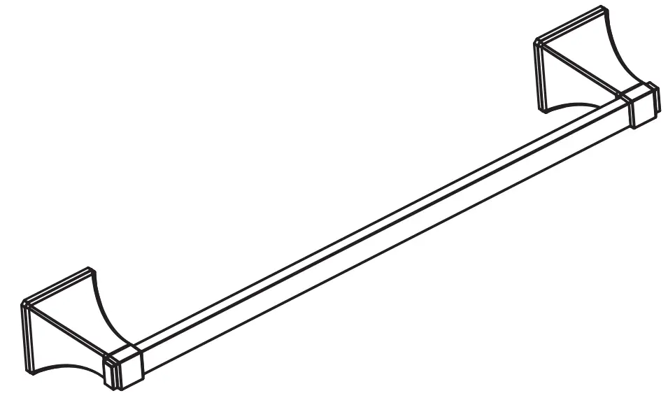 GLACIER BAY BTH-024-290-BN Winstead 24 InchTowel Bar in Brushed Nickel