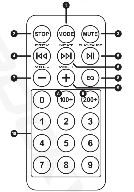 ROCKVILLE BPA10 10 Active DJ PA Speaker with Bluetooth - Functions
