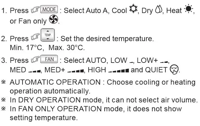 Toshiba RB-RXS33-E Wireless Infra-red Remote Controller - OPERATION
