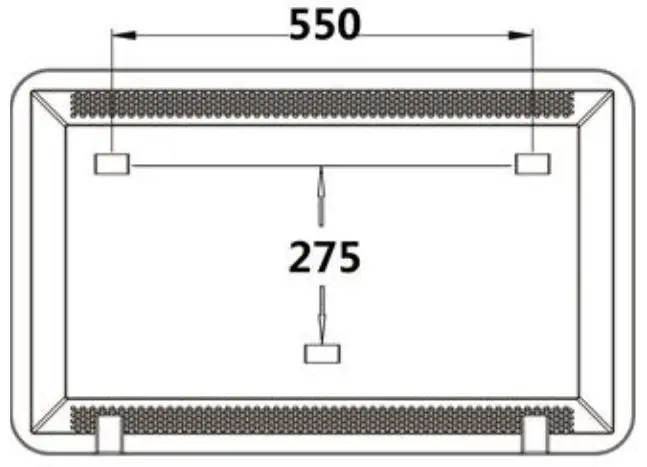 Oypla Glass Panel Heater - Wall-Mounted Method