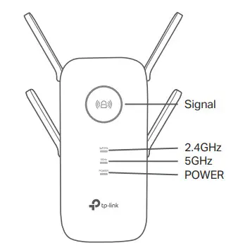 tp-link RE650 Range Extender - LED Explanation