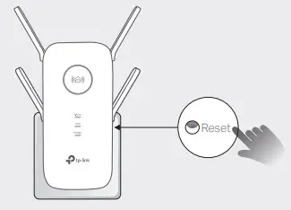 tp-link RE650 Range Extender - reset
