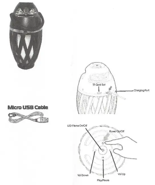 POWER TO GO CP112-2 Outdoor Flame Speaker - product overview