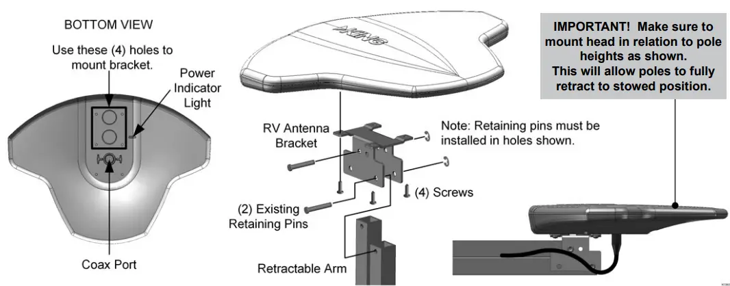 KING OA8300 Amplifier HDTV Antenna- REPLACEMENT