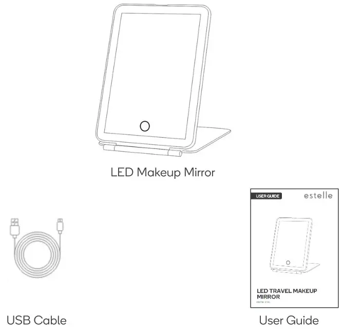 kogan Estelle LED Travel Makeup Mirror - component