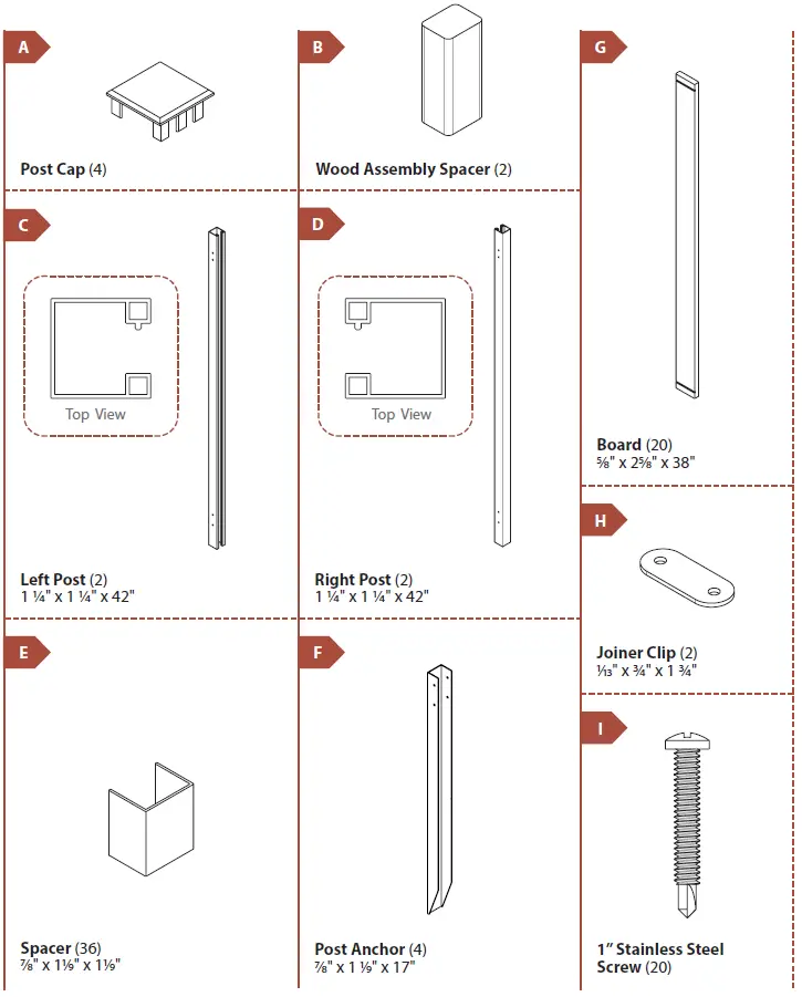ENCLO EC18009 Charleston Screen Kit 38 W x 42 H STEP 1