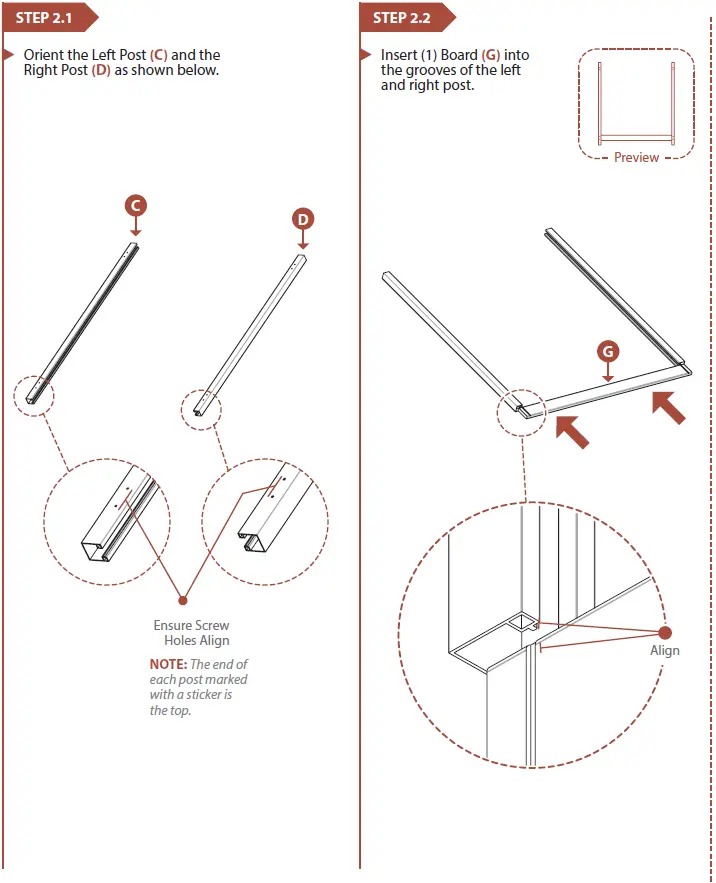 ENCLO EC18009 Charleston Screen Kit 38 W x 42 H STEP 2