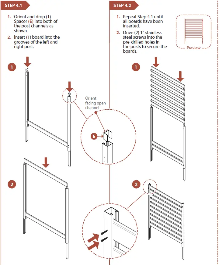 ENCLO EC18009 Charleston Screen Kit 38 W x 42 H STEP 4