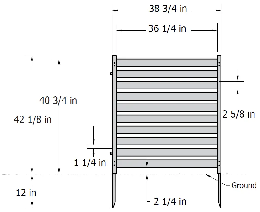 ENCLO EC18009 Charleston Screen Kit 38 W x 42 H dimensions