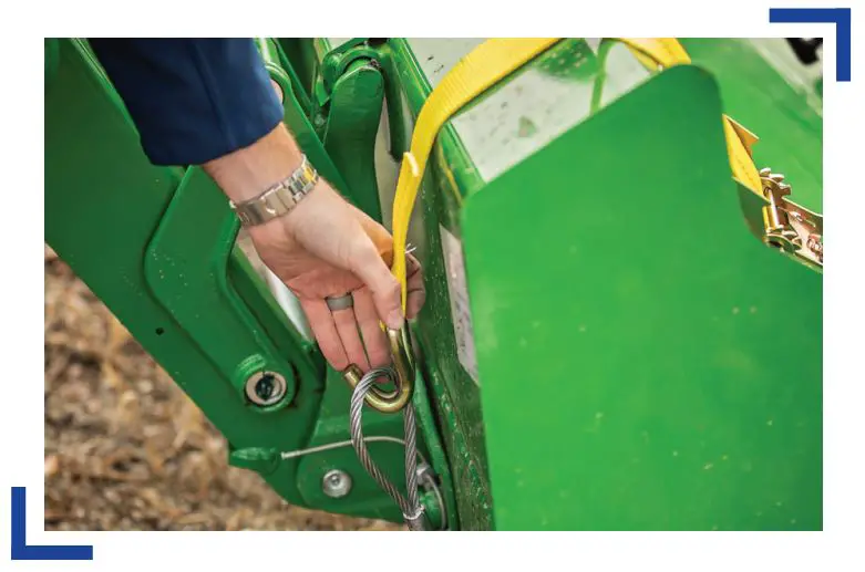 TARTER BR52 Bucket Rake - Attach the strap hook to the cable attached to the