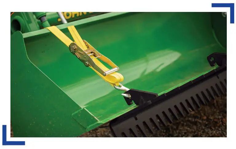TARTER BR52 Bucket Rake - Once the strap is attached to the cable, begin to tighten the ratchet
