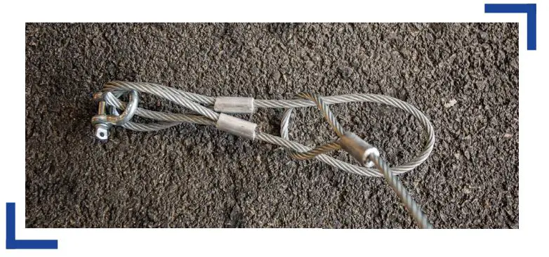 TARTER BR52 Bucket Rake - Take small cable and run through the loop of one end of the long cable