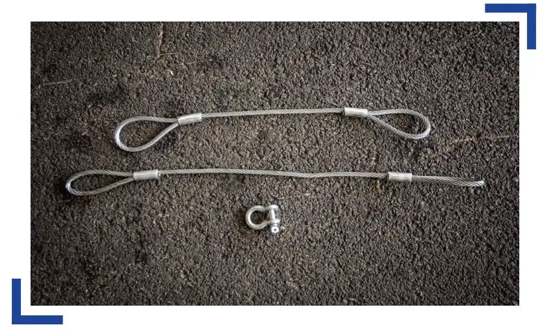 TARTER BR52 Bucket Rake - To lengthen cables for larger buckets, combine a short cable and long cable.