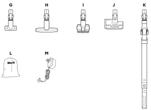 Shark IZ340 Series PowerFins Cordless Vacuum --Battery--