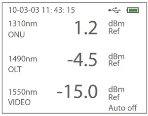 FS FOPM-201 Fiber Tester Optical Power - alue Menu