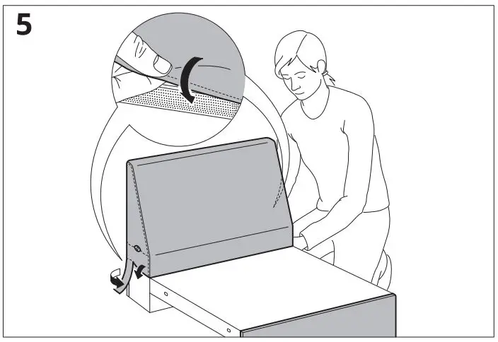 IKEA VIMLE2 1 Seat Sofa Instruction Manual - Assembly 5
