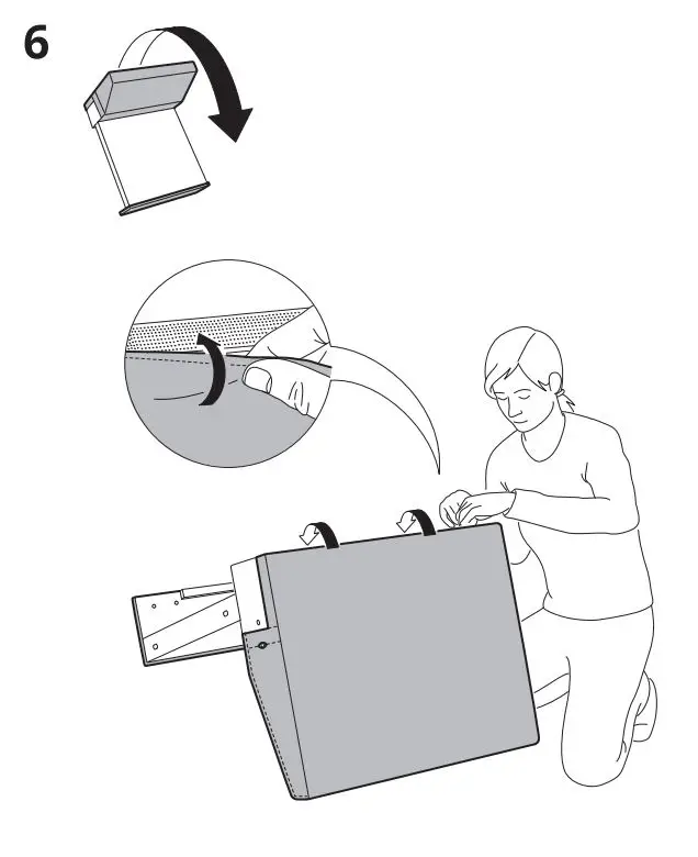 IKEA VIMLE2 1 Seat Sofa Instruction Manual - Assembly 6