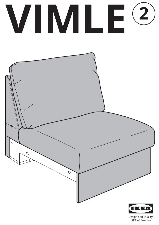 IKEA VIMLE2 1 Seat Sofa Instruction Manual