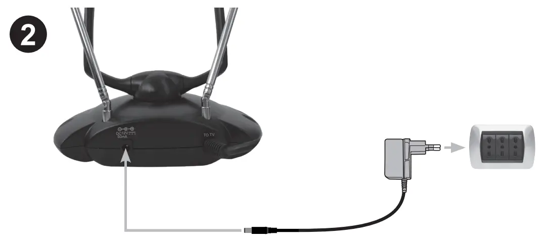 meliconi AT 38 TV Antenna Indoor Amplified - figure 2