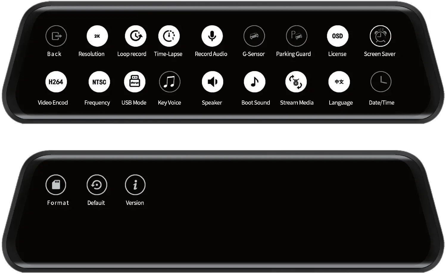 Setup Menu Interface