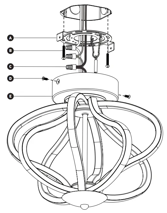 artika FM MD CR Meridian LED Ceiling Light - STEP-BY-STEP INSTALLATION