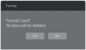 FIG 10 Power the Camera and Format the Memory Card