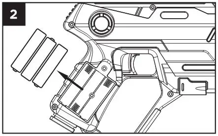 Star Team Laser Tag Game - LOAD 3 X 1.5V AAA BATTERIES