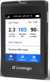 Livongo Blood Glucose Monitoring System [pl00497] User Manual