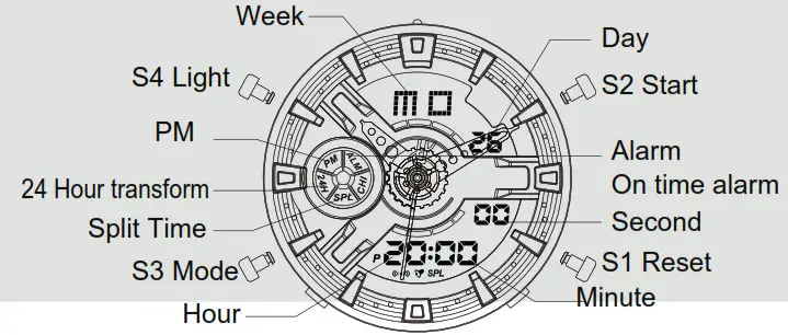 HEAD WATCHES S3 Analog Digital Watch