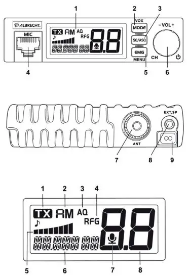 ALBRECHT AE 6120 VOX CB Radio - 2