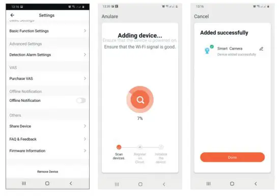 PNI SafeHome PTZ382 Video Surveillance Camera - Done button 2