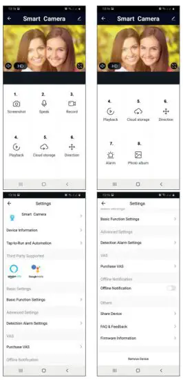 PNI SafeHome PTZ382 Video Surveillance Camera - Tuya app