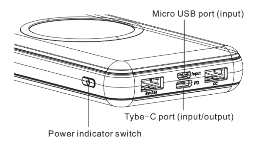 Ekrist HX160S7 Wireless Portable Charger Power Bank - Product Operation