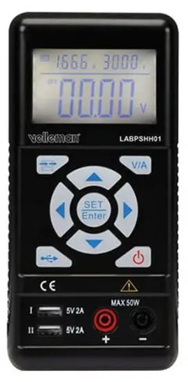 velleman LABPSHH01 Haandheld Switching Mode Lab Power Supply