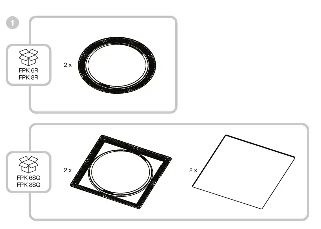 Bowers Wilkins FPK 6R Plaster Kit for 6 Inch Round Speakers (FP42218) Single Unit FIG 1