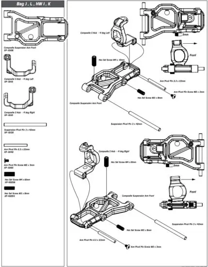 XPRESS XP 90006 XQ1S 1 10 Sport Touring Car Kit - figure 12