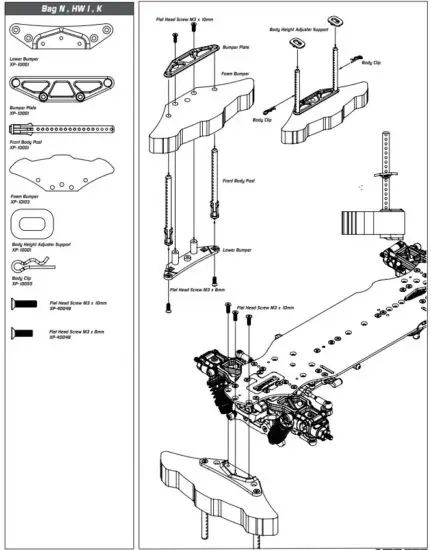 XPRESS XP 90006 XQ1S 1 10 Sport Touring Car Kit - figure 20