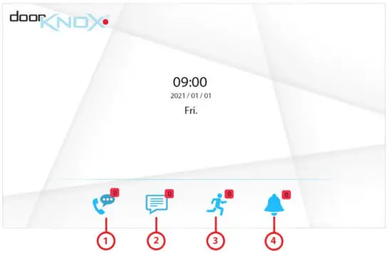 door KNOX xVDP207 DoorKnox Video Door Entry 7 inch Monitor - Notifications