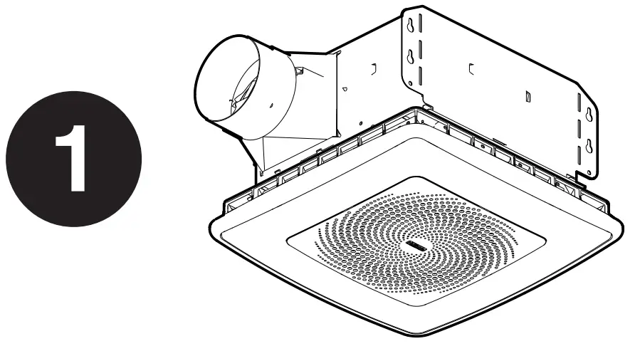 BROAN NuTone AER110RGBL ChromaComfort Multi-Colored Ventilation Fan with Chroma LEDS - fig