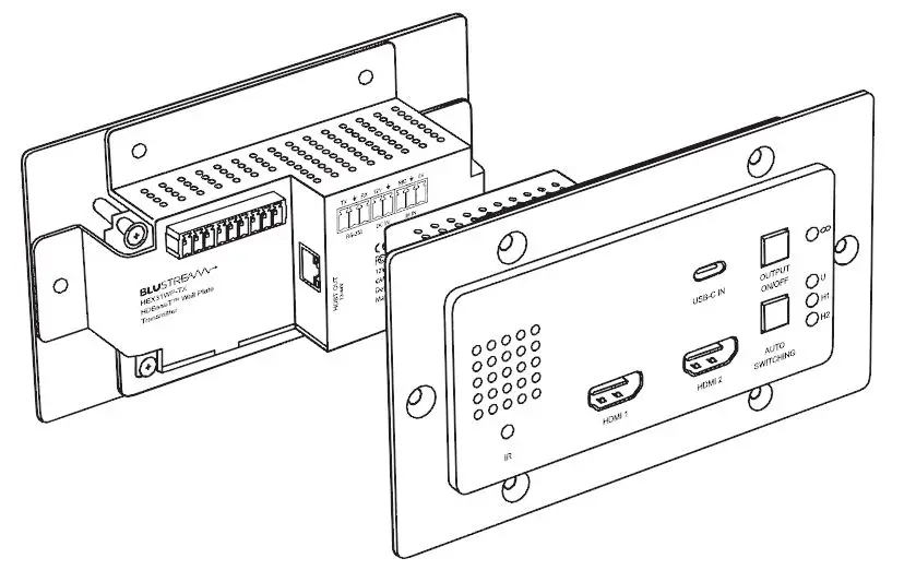 BLUSTREAM-HEX31WP-TX Wall-Plate-HDBaseT-Transmitter-product