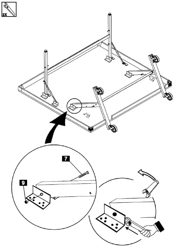 Insportline 20333 Tennis Table ASSEMBLY 4