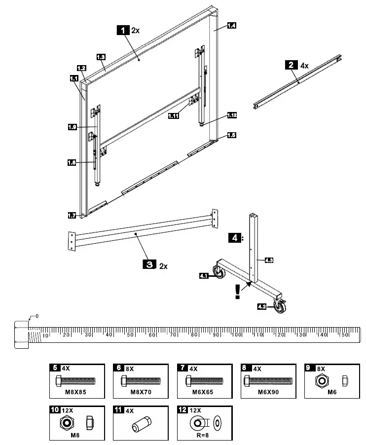 Insportline 20333 Tennis Table PARTS LIST
