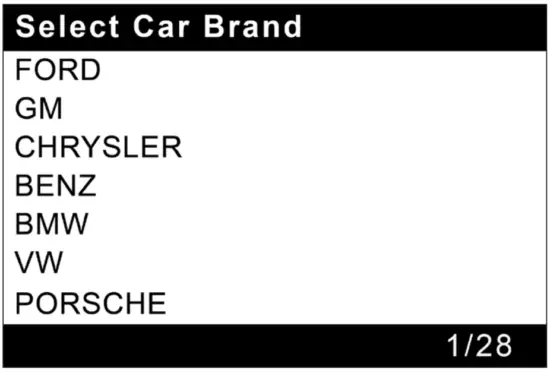 OBDII/EOBD Diagnosing