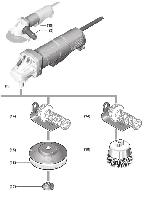Bosch 9 100 P GWS Angle Grinder Professional - fig 1