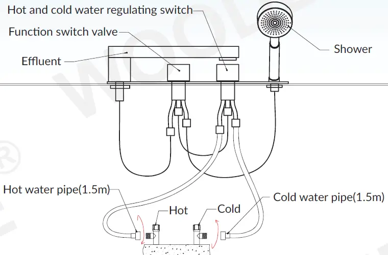 WOODBRIDGE- BTS0092- Freestanding -Combination- Bathhub- 05