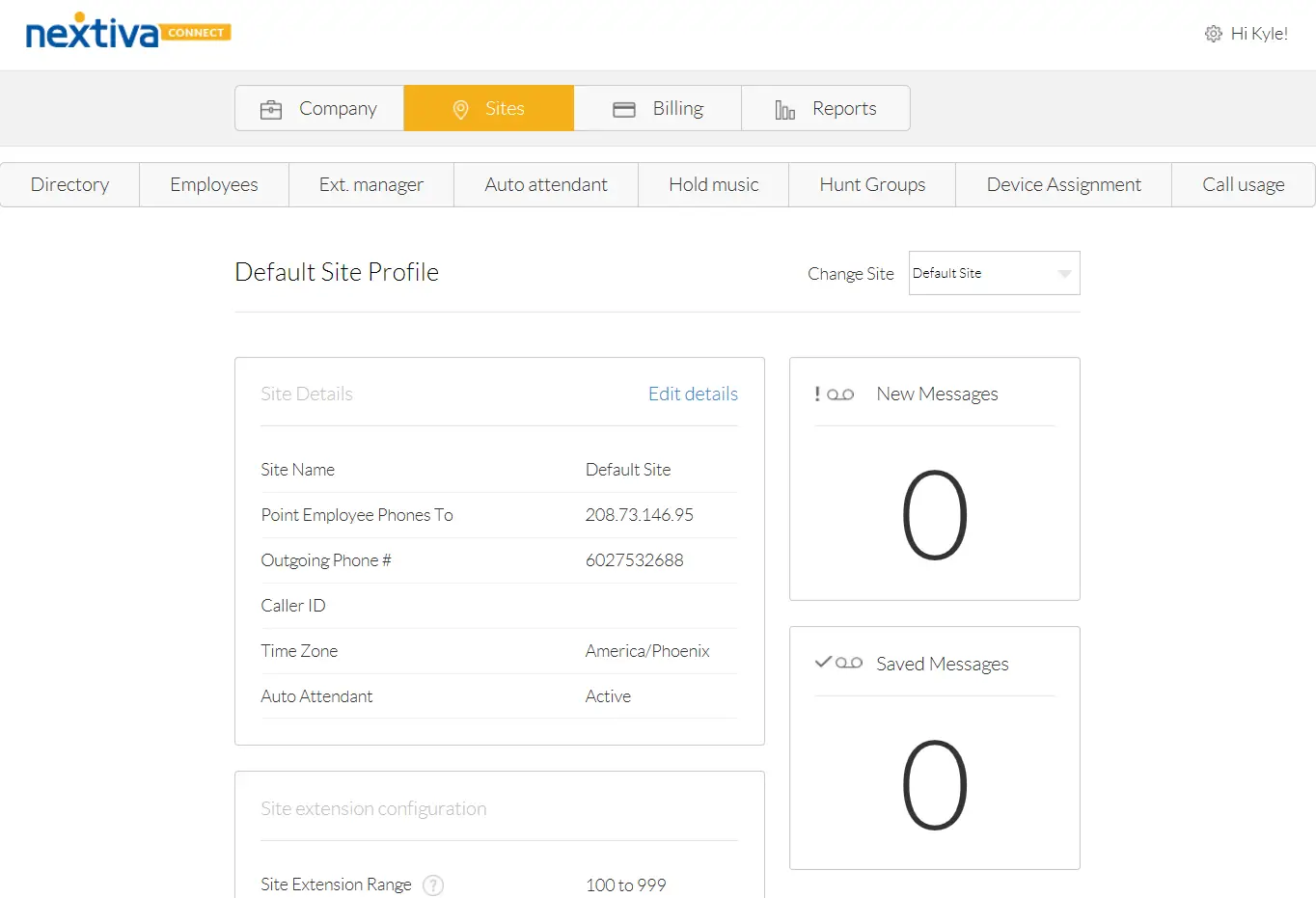 Nextiva Connect Administrator Portal
