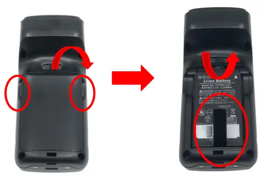 unitech RP902 Bluetooth UHF Pocket Reader - ull the battery strap